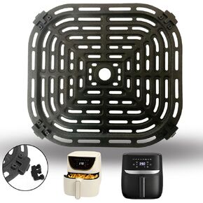 6QT Air Fryer Crisper Plate for Bella Pro Series/Paris Hilton Air Fryers, Premium Air Fryer Grill Pan Plate Rack Tray Insert Grate Grid Shelf for 6QT Paris Hilton Air Fryers, Dishwasher Safe