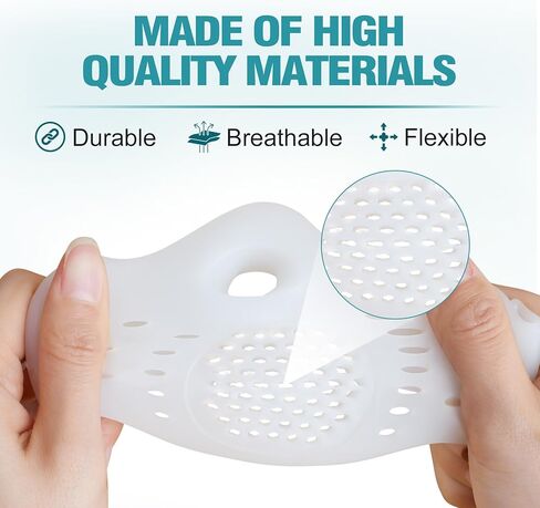 Metatarsal Pads (1 Pair), Soft & Durable Ball of Foot Cushions for Men & Women, Gel Toe Separator Spacers, Idea Foot Pads for Mortons Neuroma, Blisters, Callus, Metatarsal Pain Relief - White in Kuwait