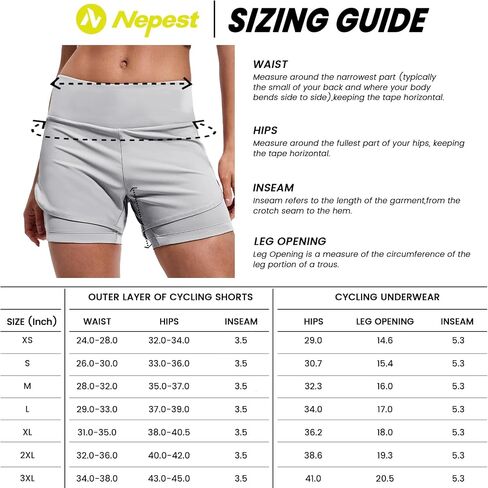 Womens Cycling Shorts Padded Mountain Bike Road Biking Biker 2 in 1 Padding Bicycle Cycle Shorts with Zipper Pockets in Saudi Arabia