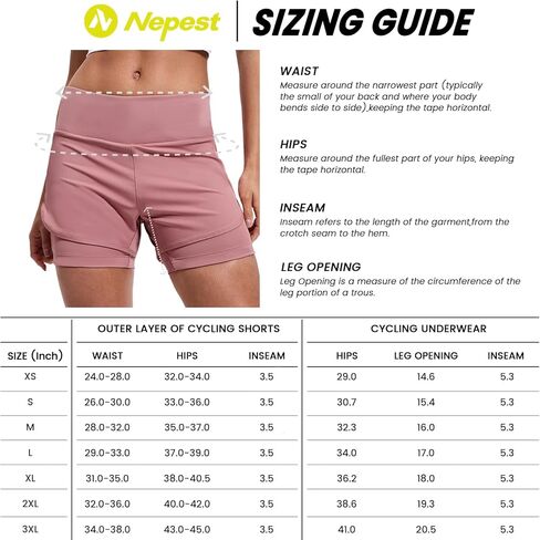 شورت نسائي مبطن لركوب الدراجات الجبلية لركوب الدراجات على الطرق 2 في 1 شورت مبطن لركوب الدراجات مع جيوب بسحاب in Kuwait
