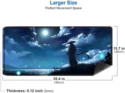 Full Moon on Sea Mouse Pad, Attractive Scenery Large Mouse Pads, Anti-Slip Rubber Base XXL Mouse Pad for Full Desk in Saudi Arabia