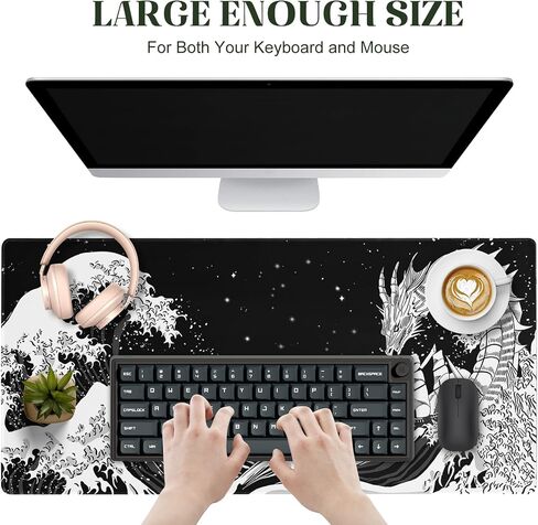حصيرة مكتب أنيمي لطيف الضفدع، حصيرة مكتب كبيرة، XXL لوحة ماوس ديكور مكتب، لوحة ماوس كبيرة لقاعدة مطاطية للمكتب مع حواف مخيطة، لوحة مفاتيح نسائية حصيرة مكتب كمبيوتر للعمل والمكتب والمنزل in Saudi Arabia