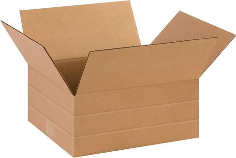 AVIDITI Shipping Boxes Multi-Depth 14"L x 12"W x 6"H, 25-Pack | Corrugated Cardboard Box for Packing, Moving and Storage in Saudi Arabia