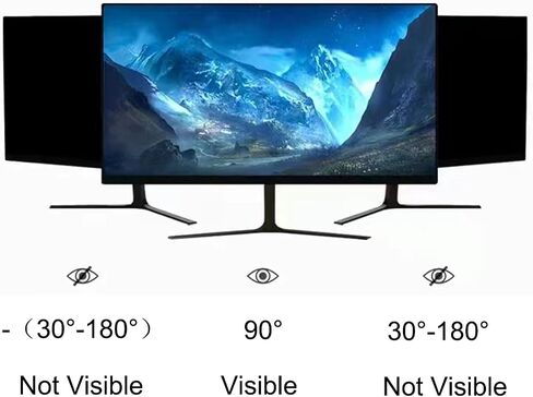 Computer Privacy Screen Filter for 24 Inch 16:9 Widescreen Monitor Anti Glare Blue Light Computer Monitor Privacy Filter Anti Spy Screen Protector Film (24" Diagonal 16:9 1 Pack) in Saudi Arabia