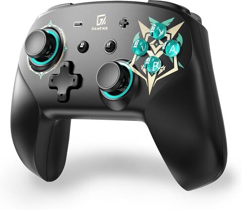 وحدة تحكم التبديل اللاسلكية باللون الأسود من GAME'NIR Fantasy Shield، وحدة تحكم Switch Pro للتبديل/Switch Lite/Switch OLED مع محرك مزدوج، ضوء LED، مجموعة قابلة للبرمجة، ذاكرة زر، وظيفة توربو in Kuwait
