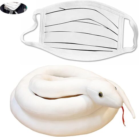 Iguro-Obanai Cosplay Mask and Snake Prop Anime Cosplay Iguro Obanai Snake Shaped Plush Costume Prop Accessories in Saudi Arabia