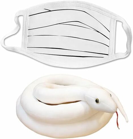 Iguro-Obanai Cosplay Mask and Snake Prop Anime Cosplay Iguro Obanai Snake Shaped Plush Costume Prop Accessories in Saudi Arabia