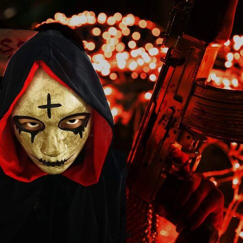Purge Mask for Adult Halloween costumes: Cross and God Masks, Scary Horror Face, for Cosplay Masquerade Clown Party in Saudi Arabia