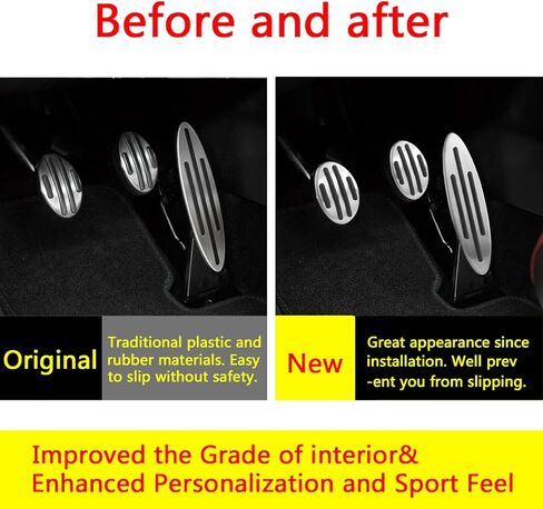 مكافحة زلة الفرامل مسرع الغاز مخلب وسادة دواسة غطاء دواسة القدم متوافق مع ميني هاتش للتحويل كوبيه كونتري مان كلوبمان R60 F55 R56 R57 F57 R59 MT نموذج الأجزاء الداخلية in Kuwait