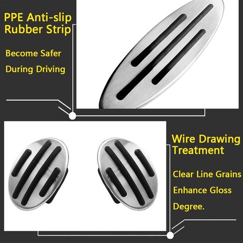 مكافحة زلة الفرامل مسرع الغاز مخلب وسادة دواسة غطاء دواسة القدم متوافق مع ميني هاتش للتحويل كوبيه كونتري مان كلوبمان R60 F55 R56 R57 F57 R59 MT نموذج الأجزاء الداخلية in Kuwait