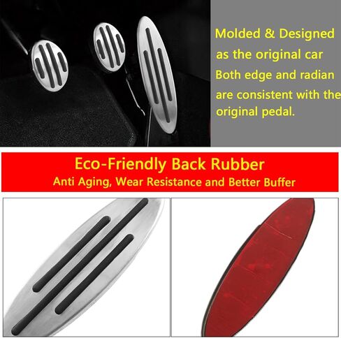 مكافحة زلة الفرامل مسرع الغاز مخلب وسادة دواسة غطاء دواسة القدم متوافق مع ميني هاتش للتحويل كوبيه كونتري مان كلوبمان R60 F55 R56 R57 F57 R59 MT نموذج الأجزاء الداخلية in Kuwait