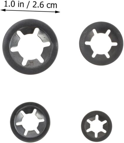 SOLUSTRE Lock Washers Push Nut 520 Pcs Hole Washer Wheel Nuts Push on Washer Washers Star Washer Nut Speeds Clips Fasteners Push-on Locking Washers Tooth Shape Set Dolly Wheel Lock Washer in Saudi Arabia