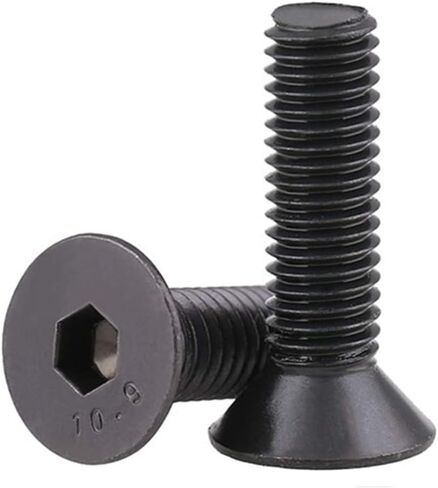 FullerKreg M4-0.7 x 8mm DIN 7991 Hex Drive Class 10.9 Black Oxide Finish Alloy Steel Flat Socket Cap Screw (Pkg of 100) in Saudi Arabia