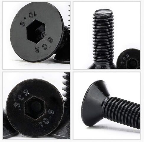 FullerKreg M4-0.7 x 8mm DIN 7991 Hex Drive Class 10.9 Black Oxide Finish Alloy Steel Flat Socket Cap Screw (Pkg of 100) in Saudi Arabia