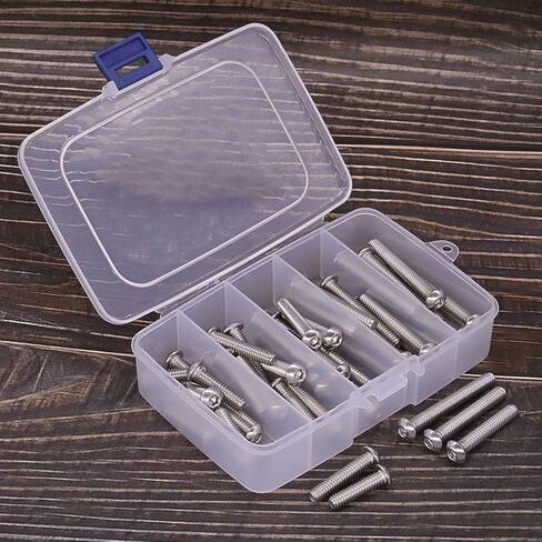 100 PCS Button Head Socket Head Cap Screws Bolts Assortment Kit, 1/4-20 UNC x 3/8", 1/2", 5/8", 3/4", 1", 18-8 Stainless Steel 304, Allen Hex Drive in Saudi Arabia
