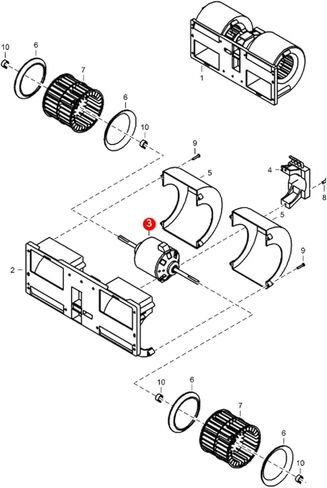 7010163 مروحة محرك سخان منفاخ المحرك الثقيلة لبوبكات جرافة انزلاقية التوجيه A300 A770 S150 S160 S175 S185 S300 S510 S530 S550 T110 T140 T180 T190 T250 T300 T320 T550 T590 T630 T650 in Kuwait