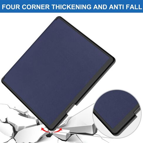 Tablet Cover for Amazon Kindle Scribe 10.2" (2022 Release), Ultra Slim Folio Stand Lightweight with Auto Sleep/Wake Up Function Leather Case for Kindle Scribe 10.2 inch (Hard-Black) in Saudi Arabia