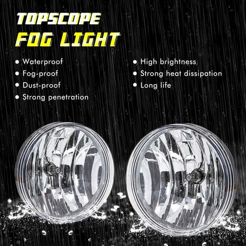 Fog Lights Replacement for 2007-2013 GMC Sierra 1500 2007-2014 GMC Sierra 2500HD 3500HD Fog Lamps with Clear Lens H8 12V 35W Halogen Bulbs Universal Switch and Wiring Kit 25831948,GM2592161 Clear Lens in Saudi Arabia