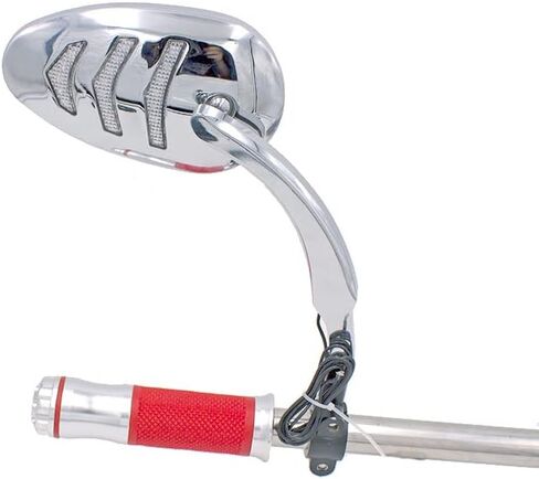 Motorcycle Rearview Mirror With Sequential Integrated Arrow LED Turn Signal Light Side Mirrors for Harley-Davidson Bobber Cruiser Custom in Saudi Arabia