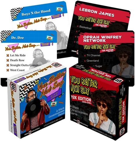 Urban Intellectuals Black History Trivia Cards - You Better Not Say 00s-10s Edition Family Pop Culture Games - Guess Who Music Party Game Nights in Saudi Arabia