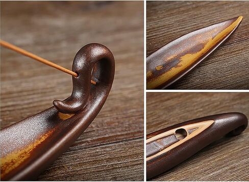 مجموعة حامل البخور - قطعتين من مبخرة أوراق الشجر، حاملات البخور للعصي لصائد الرماد، تصميم طبيعي حديث، صينية لالتقاط رماد البخور، الأفضل للعدادات، وغرفة التأمل، واليوجا، والمنزل، والمكتب in Kuwait