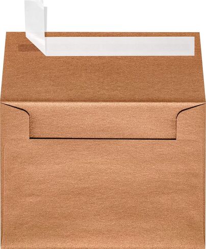 LUXPaper 4Bar A1 Invitation Envelopes | Peel & Press | 3 5/8" x 5 1/8" | Copper Metallic | 80lb. Text | 50 Qty in Saudi Arabia