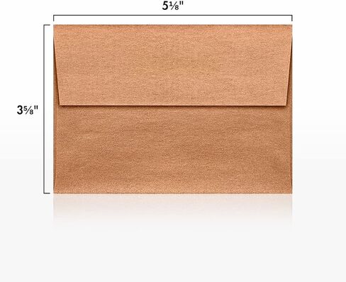 LUXPaper 4Bar A1 Invitation Envelopes | Peel & Press | 3 5/8" x 5 1/8" | Copper Metallic | 80lb. Text | 50 Qty in Saudi Arabia
