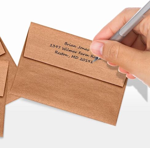 LUXPaper 4Bar A1 Invitation Envelopes | Peel & Press | 3 5/8" x 5 1/8" | Copper Metallic | 80lb. Text | 50 Qty in Saudi Arabia