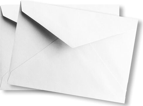 Baronial 25 - A7 (5-1/4 x 7-1/4) Lee size 70lb Bright White Envelopes Pointed Flap for 5 x 7 Greeting Cards, Invitations, Weddings Birth Showers from The Envelope Gallery in Saudi Arabia