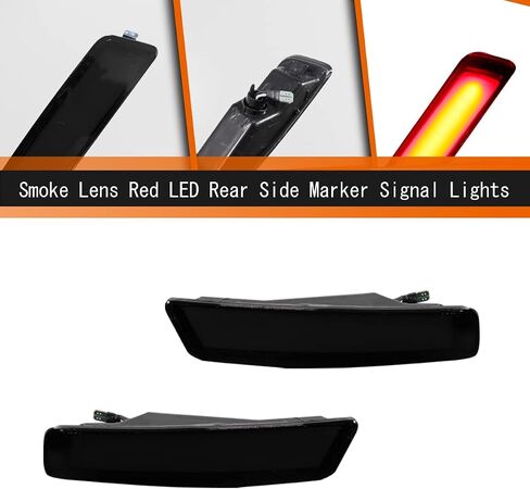ADIIL Smoked Lens Red LED Rear Side Marker Signal Lights For 2006-2010 VW Volkswagen Beetle（2PCS Passenger and Driver Side）,Rear Bumper Side Fender Lamps in Saudi Arabia