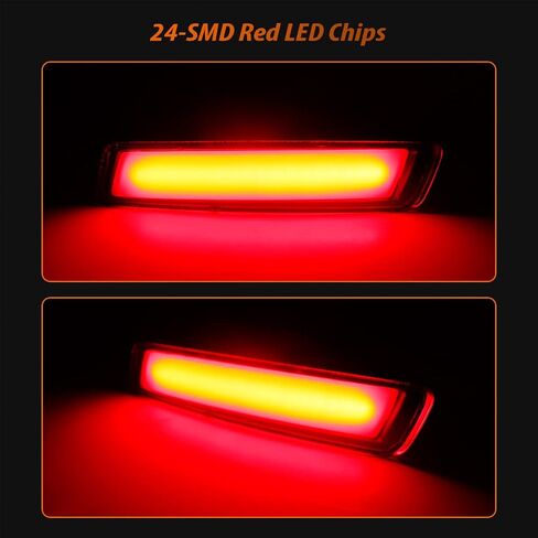 ADIIL Smoked Lens Red LED Rear Side Marker Signal Lights For 2006-2010 VW Volkswagen Beetle（2PCS Passenger and Driver Side）,Rear Bumper Side Fender Lamps in Saudi Arabia