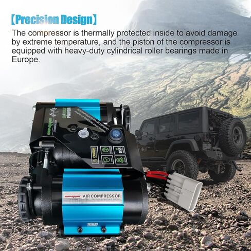 ضاغط هواء مزدوج CKMTA12 12 فولت عالي الإخراج عالمي على اللوحة التوأم لتضخيم الإطارات in Kuwait