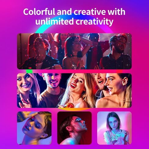 Overhead Ring Light Selfie Light w Phone Holder 38 Color Modes Dimmable/Speed w Remote Control f Video Recording Meeting Live Streaming Tiktok YouTube (Black 35cm Holder) in Saudi Arabia