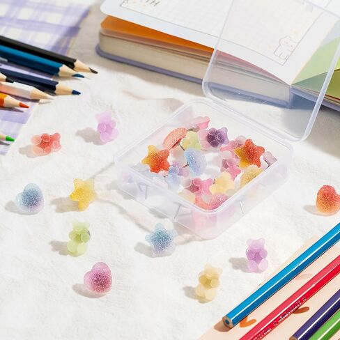 الدببة الملونة دفع دبابيس 30pcs غائر الدب نجمة على شكل قلب الدبوس الراتنج الإبهام تك للوحة الفلين صورة جدار نشرة لوحة خريطة التقويم مكتب المدرسة Thumbtack ديكور المسامير اللوازم in Kuwait