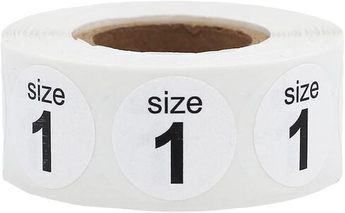 Shoe Size Blank White Stickers for Retail Clothing 0.75 Inch 500 Total Adhesive Labels in Saudi Arabia