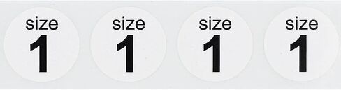 Shoe Size Blank White Stickers for Retail Clothing 0.75 Inch 500 Total Adhesive Labels in Saudi Arabia