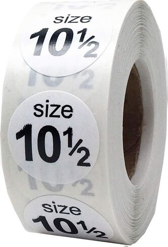 Shoe Size Blank White Stickers for Retail Clothing 0.75 Inch 500 Total Adhesive Labels in Saudi Arabia