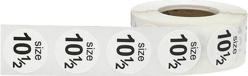 Shoe Size Blank White Stickers for Retail Clothing 0.75 Inch 500 Total Adhesive Labels in Saudi Arabia