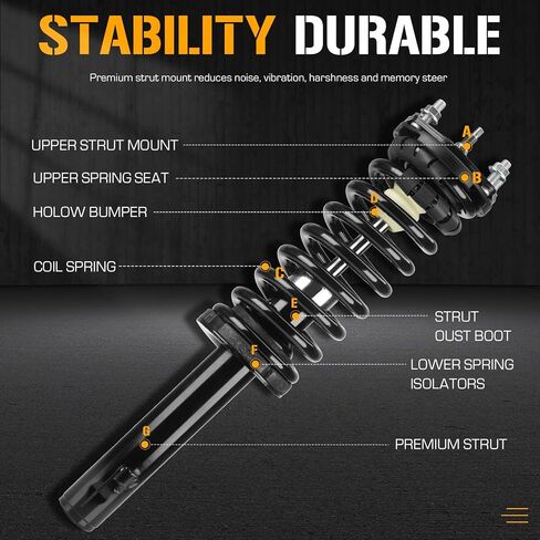 Front+Rear Complete Struts Shock Absorbers Spring Assembly Fit for Jeep Grand Cherokee 2005 2006 2007 2008 2009 2010, 171377L 171377R 4911278 (Set of 4) in Saudi Arabia
