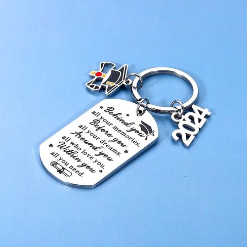 فئة من 2024 هدايا التخرج لها لكبار السن 2024 سلسلة مفاتيح التخرج هدايا الكلية العليا في المدرسة الثانوية هدايا تخرج فريدة من نوعها بالجملة لابنة ابن المراهقين الفتيات الفتيان الذكور ممرضة المعلم الهدايا in Kuwait