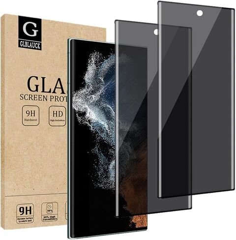 [2-Pack] Privacy Screen Protector for Samsung Galaxy S23 Ultra, 9H Hardness Anti-Spy 3D Curve Edge Tempered Glass Screen Protectors for Samsung Galaxy S23 Ultra 6.8 inch in Kuwait