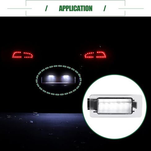Motoforti LED License Plate Lights, Rear Tag Light Kit Assembly, for Nissan Altima 2019-2022, ABS, 26510-8990E, White Light, 2 Pcs in Saudi Arabia