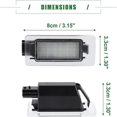 Motoforti LED License Plate Lights, Rear Tag Light Kit Assembly, for Nissan Altima 2019-2022, ABS, 26510-8990E, White Light, 2 Pcs in Saudi Arabia