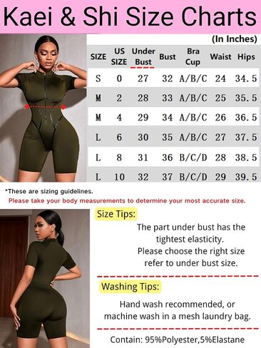 Kaei&Shi Sexy Romper for Women Party Club Night,Zip Up Bodycon Shorts Jumpsuit,One Piece Rompers Bartender Clubwear in Saudi Arabia
