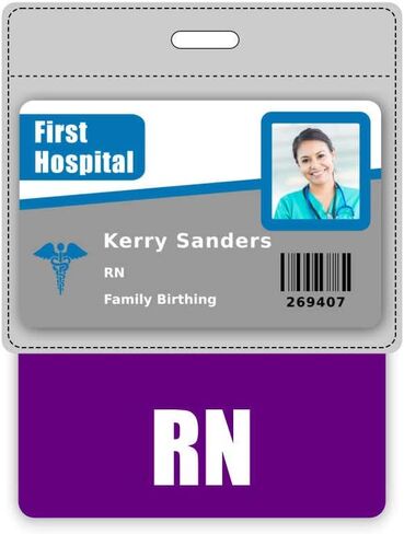 RN Badge Buddy أفقي مع مخططات تحويل الطول والوزن (قياسي، وردي) in Saudi Arabia