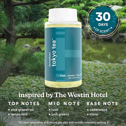 Homedics SereneScent Miami Sunset Home Fragrance Oil, 120 ml, for use with Homedics SereneScent Waterless Diffuser (ARMH-970/973), Clean & Natural in Saudi Arabia