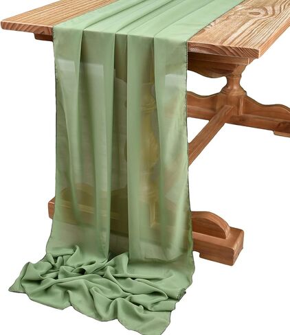 DOLOPL 10ft Black Chiffon Table Runner Wedding Table Runner,29x120 inches Gauze Table Runner,Rustic Sheer Table Decor for Romantic Bridal Shower, Baby Shower, Birthday Party Cake Table in Saudi Arabia