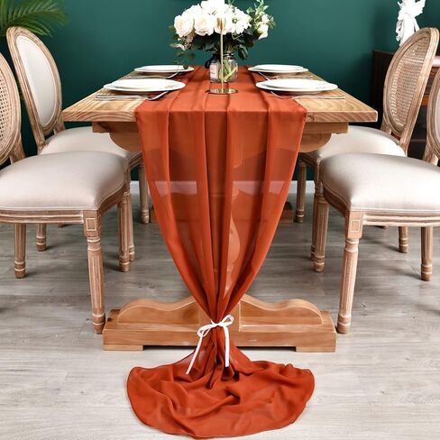 DOLOPL 10ft Black Chiffon Table Runner Wedding Table Runner,29x120 inches Gauze Table Runner,Rustic Sheer Table Decor for Romantic Bridal Shower, Baby Shower, Birthday Party Cake Table in Saudi Arabia