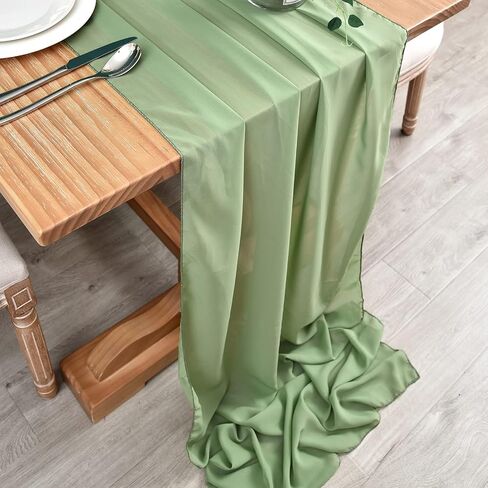 DOLOPL 10ft Black Chiffon Table Runner Wedding Table Runner,29x120 inches Gauze Table Runner,Rustic Sheer Table Decor for Romantic Bridal Shower, Baby Shower, Birthday Party Cake Table in Saudi Arabia