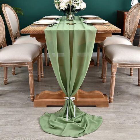 DOLOPL 10ft Black Chiffon Table Runner Wedding Table Runner,29x120 inches Gauze Table Runner,Rustic Sheer Table Decor for Romantic Bridal Shower, Baby Shower, Birthday Party Cake Table in Saudi Arabia